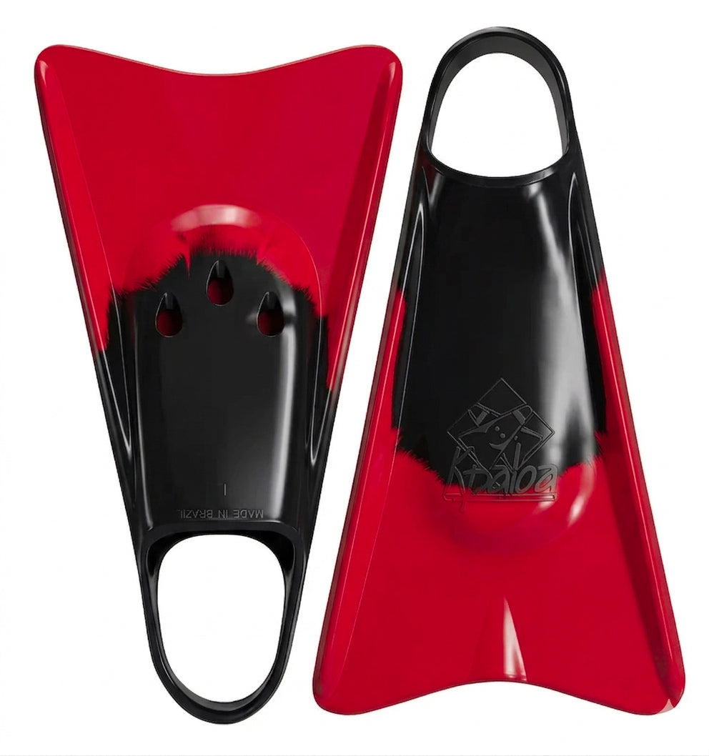 Nadadeira Kpaloa Aloha Vermelho e Preto vista lateral