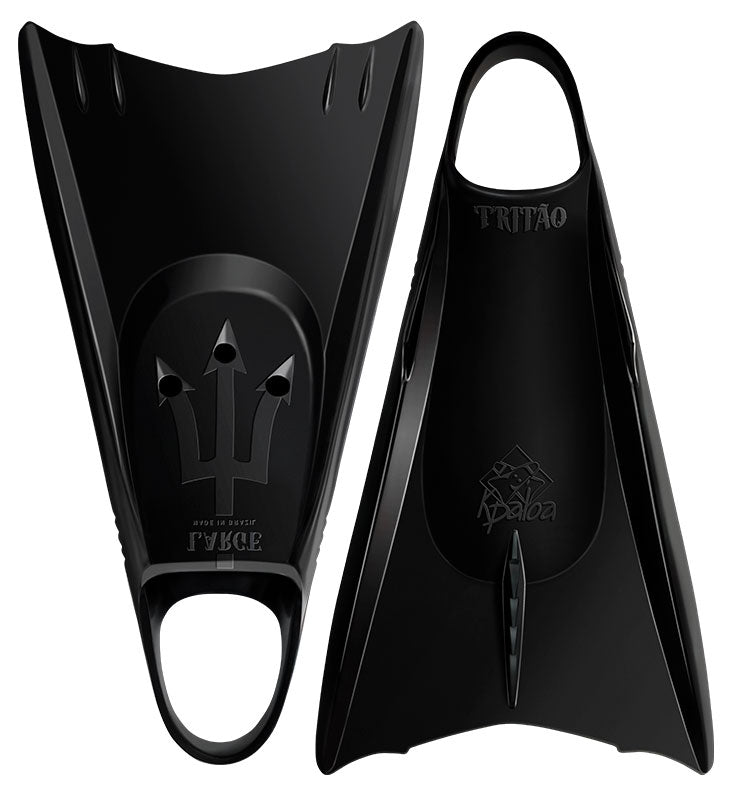Nadadeira Kpaloa Tritão Preto vista lateral